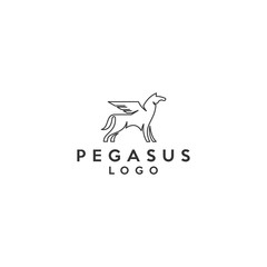 pegasus horse logo symbol creative graphic design