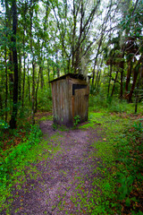 Outhouse in the woods