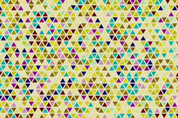 Abstract geometrical colorful illustration with small colored particles.