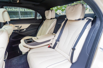 Interior of luxurious car