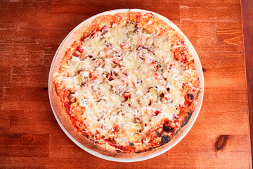 Pizza on a plate