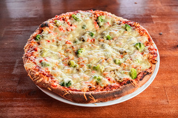 Pizza on a plate