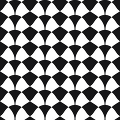 Seamless pattern, checkered fabric print, geometric, geo pattern, vector illustration in black and white