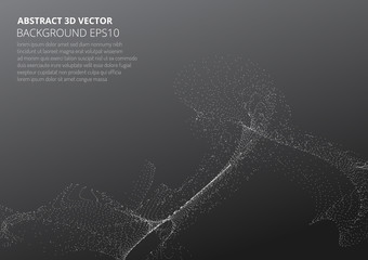 Abstract background with many particles. Optical illusion of movement.