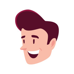 Isolated man head vector design