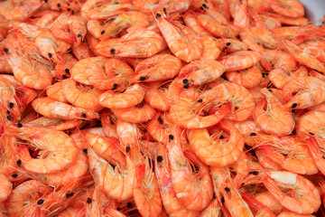 mature prawns are in the kitchen