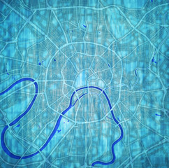 map of roads in city of Moscow