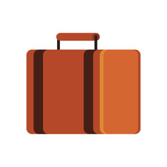 travel suitcase icon, flat design
