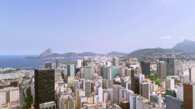 Aerial image of downtown Rio de Janeiro, Brazil.