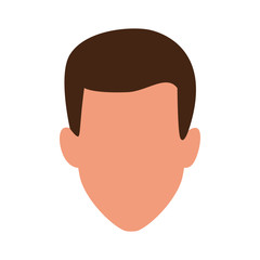 avatar man face icon, flat design