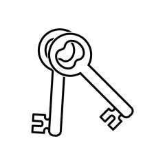 key icon trendy flat design