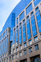 View on a new multistory high rise office building