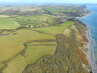 Aerial view of the South Cornwall Coast	