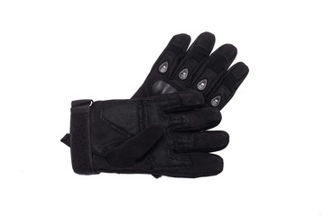 Tactical gloves isolated on white background.