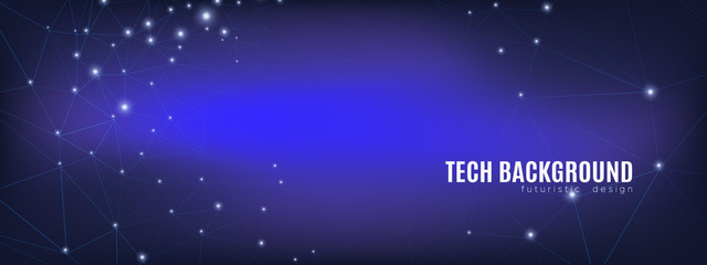 Futuristic Technology Texture. Big Data Server. 