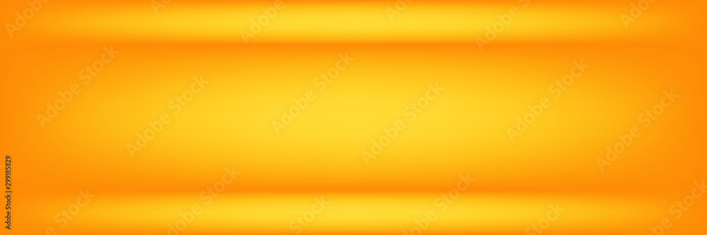 Poster horizontal elegant orange wall and floor design for pattern and background