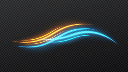 Glittering elegant shine blue and golden stream