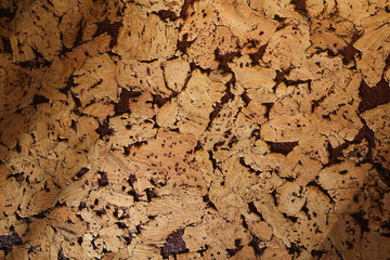 Texture of decoration material cork closeup