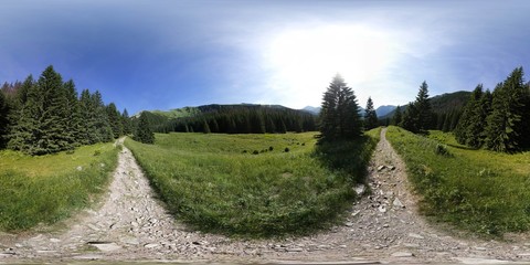 360 degree Panorama of Tatra Mountains