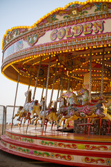 An old carousel at Brightons beachwalk, sout of England.