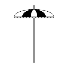 beach parasol icon, flat design © Jemastock