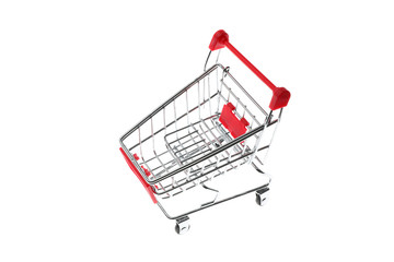 Small shop cart isolated on white background. Hot sale