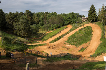 Motocross track on a mountain