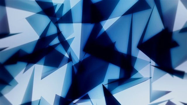 Blue Motion Figures Triangles Slow Moving Abstract Background