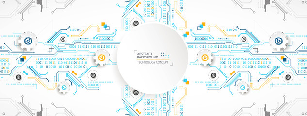 Vector illustration, Hi-tech digital technology and engineering theme