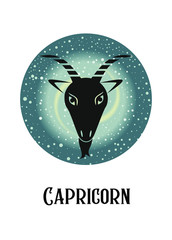  The llustration - zodiac sign on a space background.