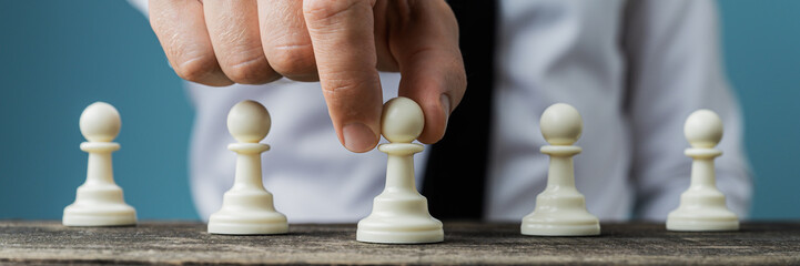 Conceptual image of business vision and tactics