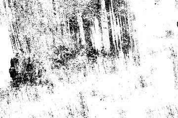 Grunge black and white. Abstract monochrome background. Vector pattern of scratches, chips, scuffs. Vintage worn surface. Old wall texture