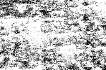 Grunge black and white. Abstract monochrome background. Vector pattern of scratches, chips, scuffs. Vintage worn surface. Old wall texture