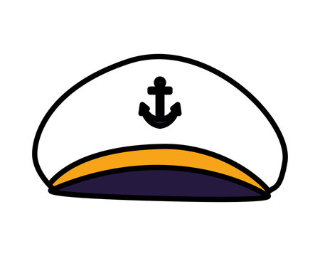 Isolated captain hat vector design