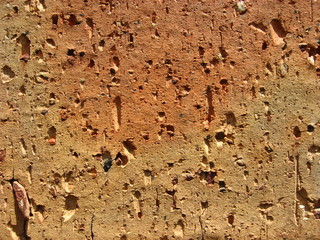 Close up of face brick texture and detail.