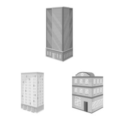 Isolated object of realty and modern symbol. Collection of realty and building stock symbol for web.