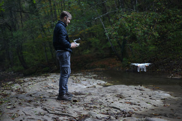 drone driver for documentary in the forest