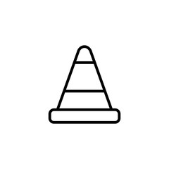 Isolated construction cone icon line vector design