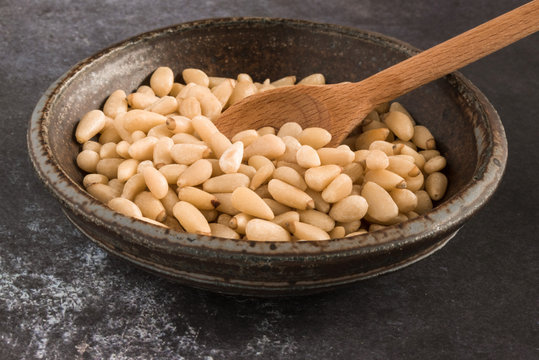 Pine Nuts in a Bowl