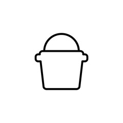 Isolated construction bucket icon line vector design