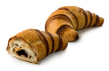 isolated image of tasty croissant closeup