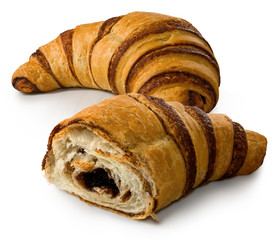 isolated image of tasty croissant closeup