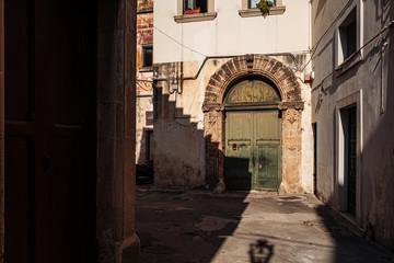 Fototapeta na wymiar Wonderful architecture in the old town of Nardò, province of Lecce, Puglia region.