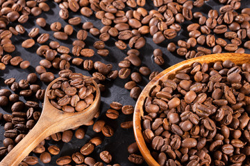 Coffea - Brown roasted coffee beans