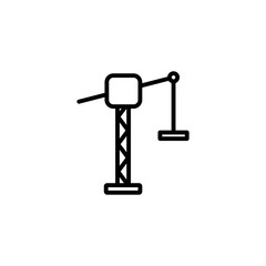 Isolated construction crane icon line vector design
