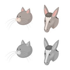 Obraz premium Vector design of agriculture and breeding symbol. Collection of agriculture and organic vector icon for stock.