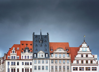 Houses in the old town of Leipzig, Germany