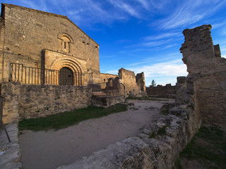 Ruins in front of the hermitage of San Frutos