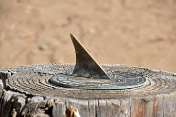 Sundial on a Tree Stump