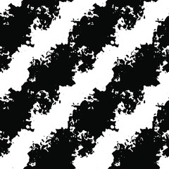Fototapeta na wymiar Full Seamless Abstract Pattern. Monochrome Vector. Black and White Dress Fabric Print. Design for Textile and Home Decoration.